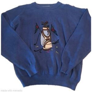 John ashford golf pullover cozy ribbed knit sweater size large